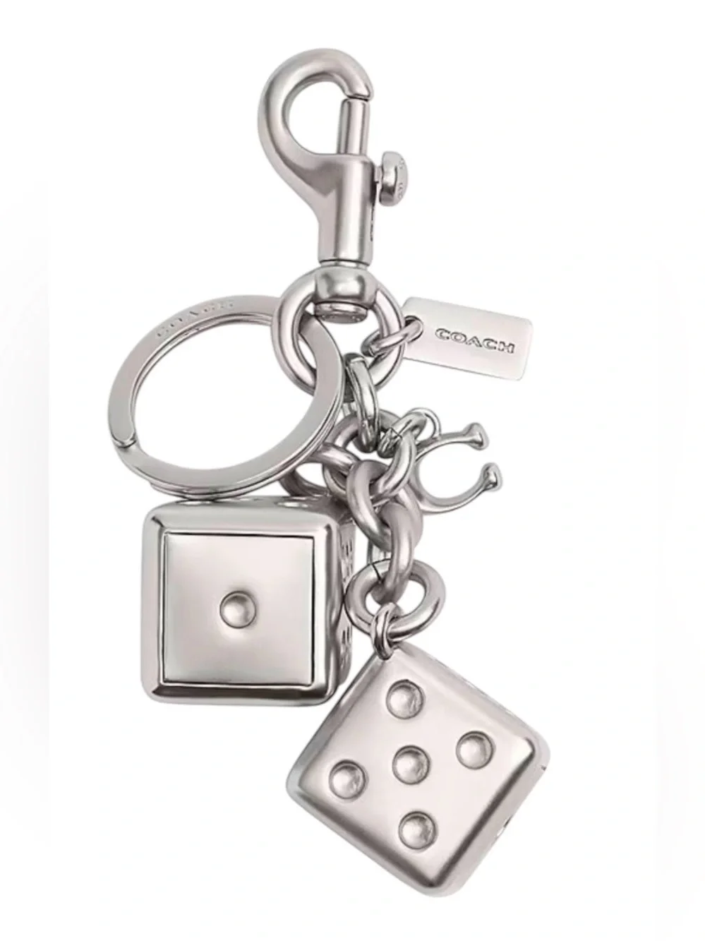 Coach Metal Dice Keychain Bag Charm NWT - Picture 2 of 2